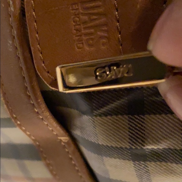 DAKS LONDON PLAID LARGE HANDBAG WITH SCARF - Picture 7 of 16